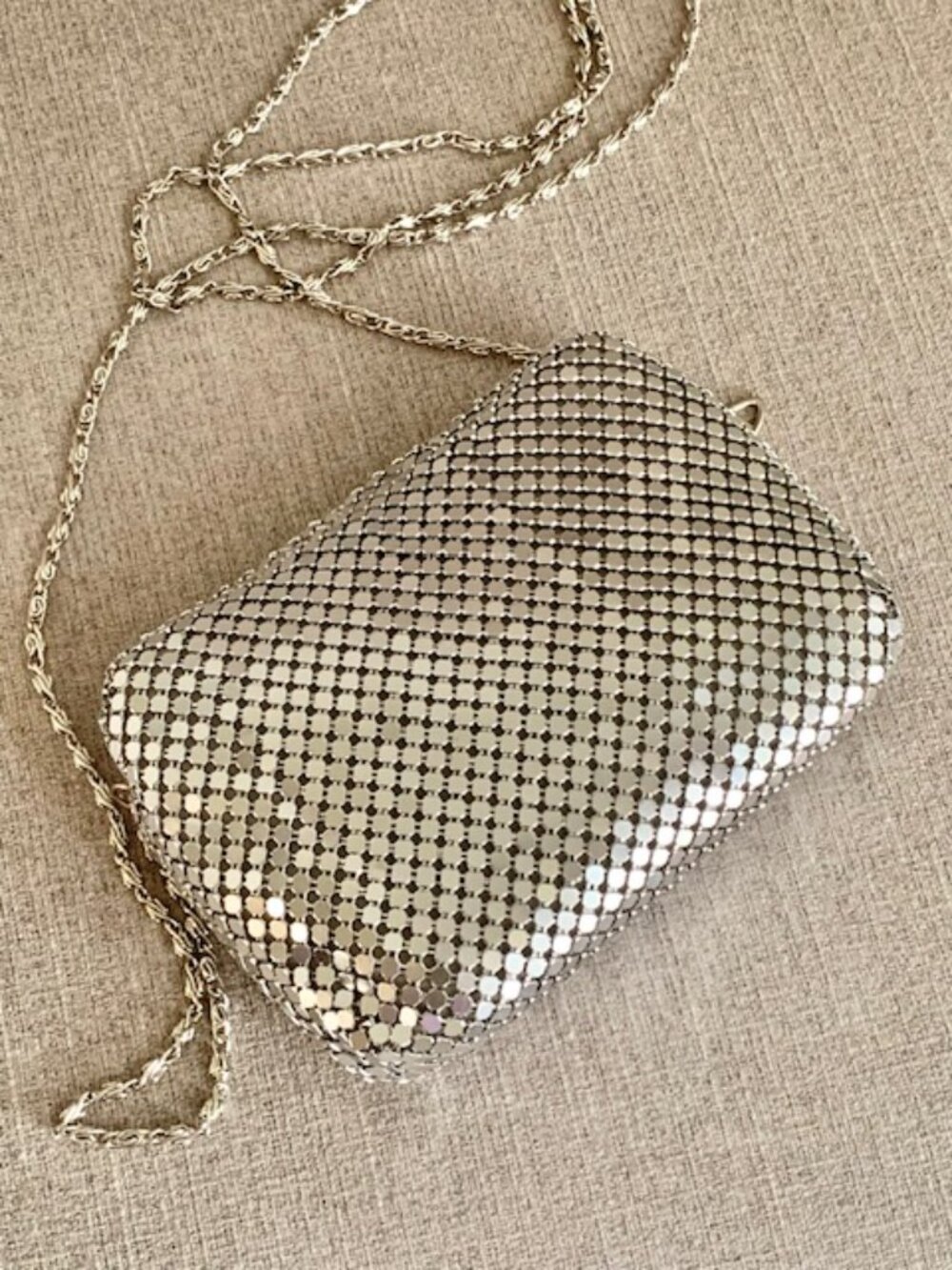 Silver Chain Mail Clutch Purse
